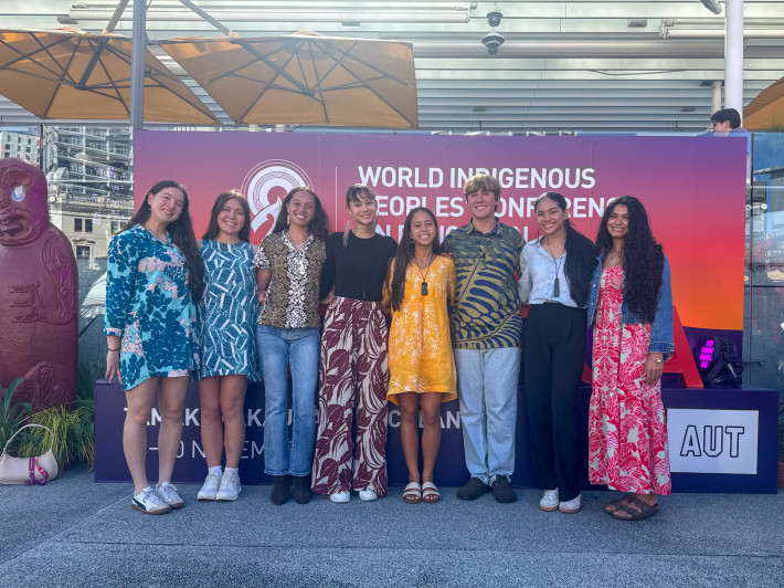 Kamehameha Schools students present Hawaiian featherwork at global Indigenous conference